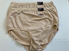 2 Bali Size 3XL /10 Beige Full Cut Fit Briefs