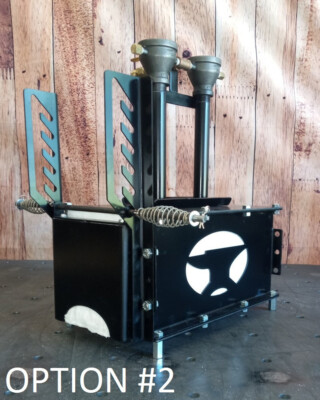 2 Burner Gas Forge Propane Blacksmith Knifemaker Farrier Personalized OPTION #2
