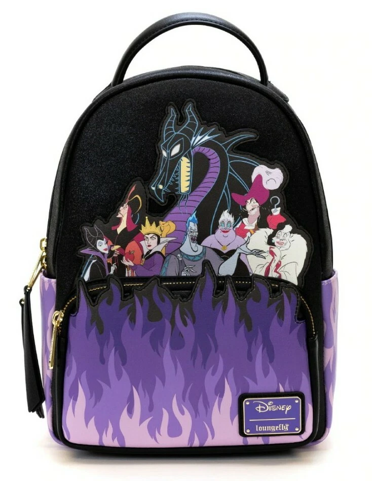 Loungefly Disney Villains Flame Exclusive Mini Backpack Bag NWT! Ursula  Cruella