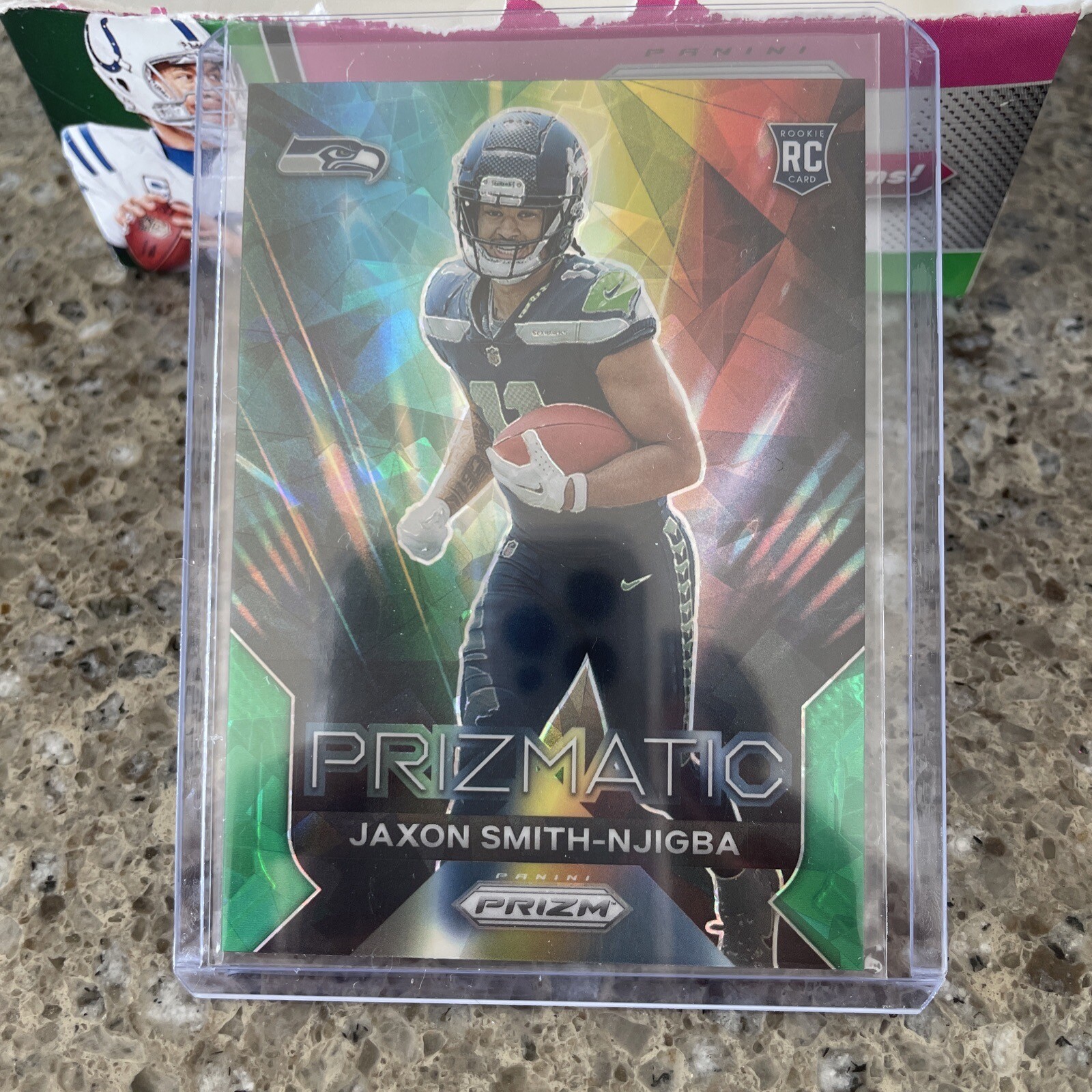 2023 Prizm Jaxon Smith-Njigba Prizmatic Green Ice SSP Rookie RC