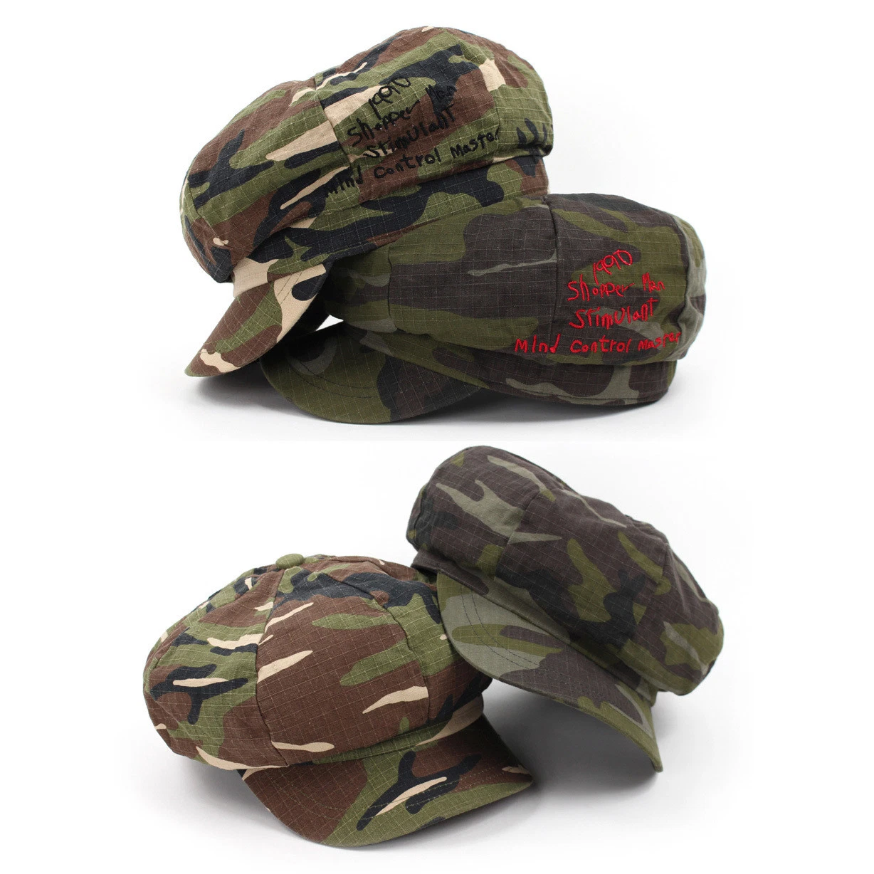 Unisex Mens Womens Camouflage Baker Boy Cabbie Gatsby Flat Cap Newsboy Hats