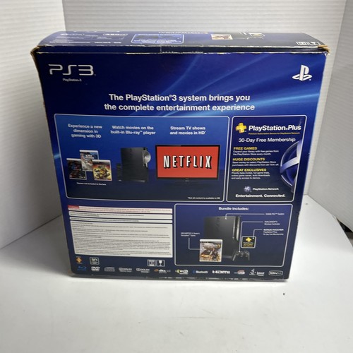 PlayStation 3 PS3 Uncharted 3 Console 320GB Slim Bundle Box CECH-3001B - Tested! - Picture 15 of 17
