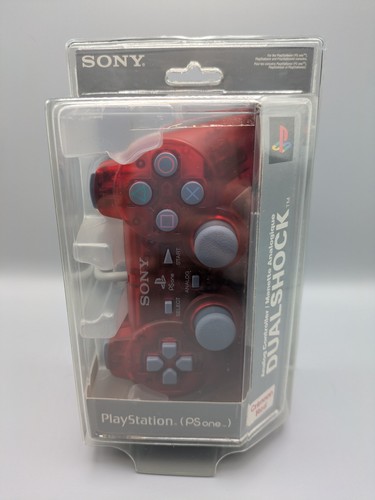 Vintage OEM Sony Playstation PS One DualShock Analog Controller Crimson Red - Picture 1 of 6