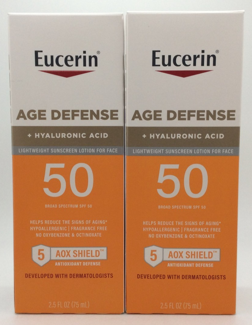 Eucerin Sun Age Defense SPF 50 Face Sunscreen Lotion, 2.5 oz