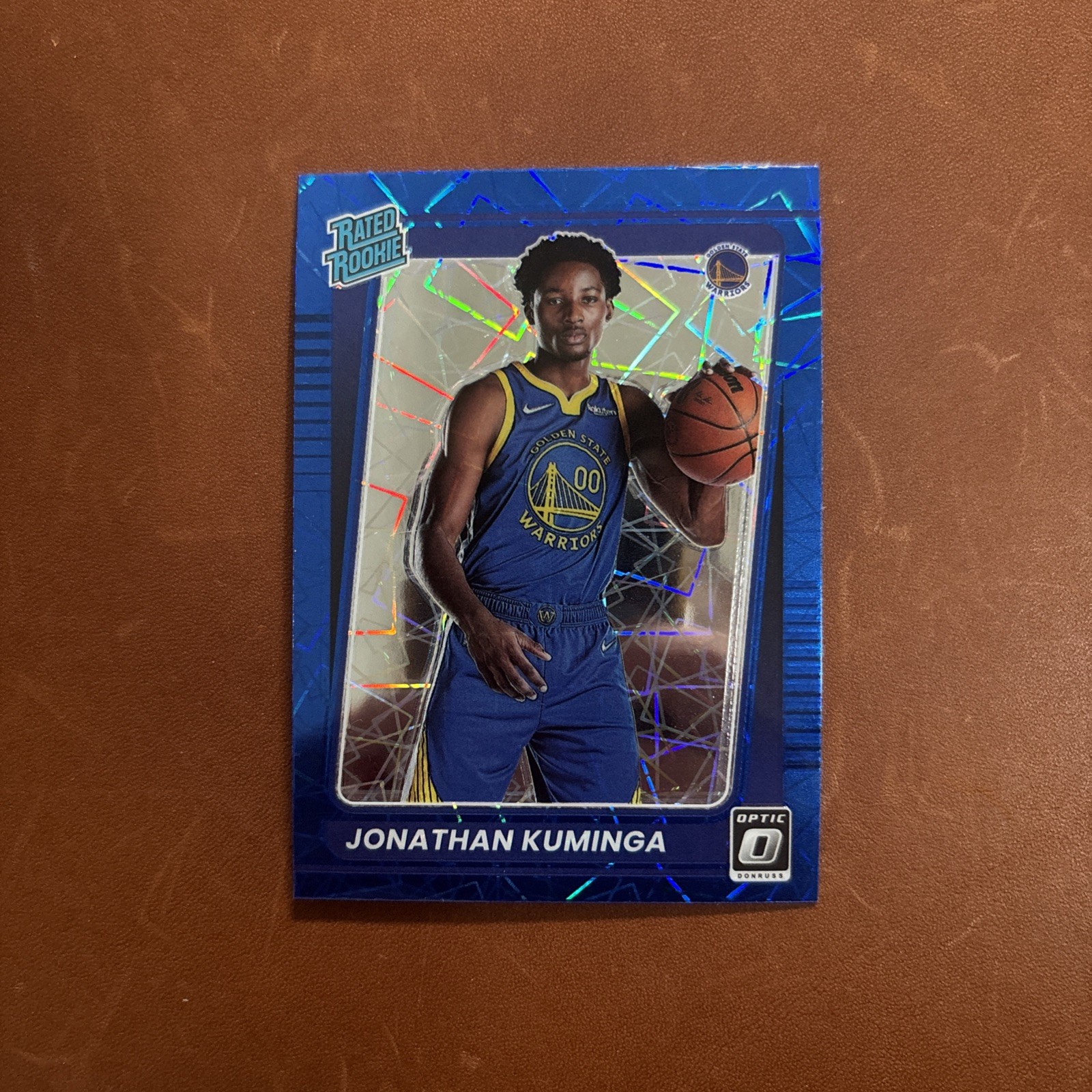 2021-22 Donruss Optic - Rated Rookie Blue Velocity Prizm #190 Jonathan Kuminga 