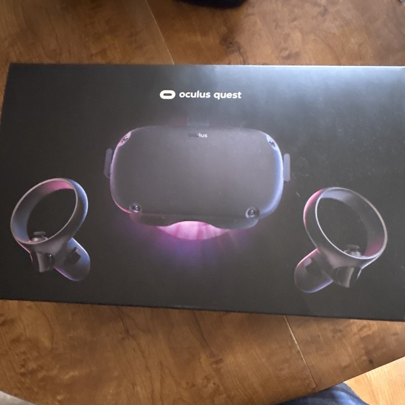 Oculus quest two black with working controllers and travel case