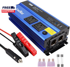 Power Inverter 12V to 110V 1000W: 1000 Watt Dc to Ac Converter Battery Inverters