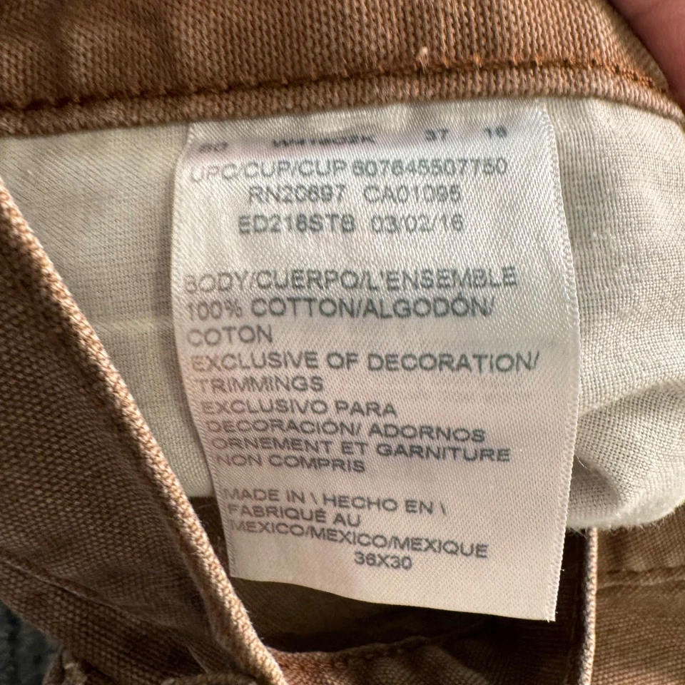 Dickies Mens 36x30 Brown Duck Canvas Carpenter Pants Workwear Utility Y2K - Image 4 of 4