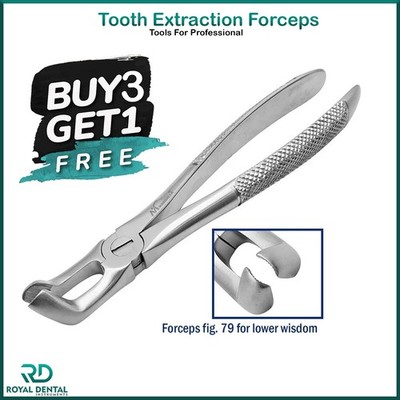Dental Tooth Forceps Fig.79 Lower Third Molar Wisdom Teeth Extracting Extraction