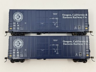 HO Lot of 2 E&C Shops Oregon California & Eastern 50  Hi Cube Boxcars OCE