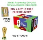 PANINI WORLD CUP 2026 STICKER COLLECTION - PANINI LOGO & FWC FREE UK POSTAGE