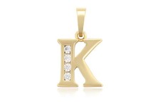 Initial Letter K Pendant By AT Jewellery
