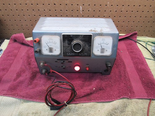 Vintage Mallory 12RS6DF Adjustable DC Power Supply Rectopower 6 - 12 Volt