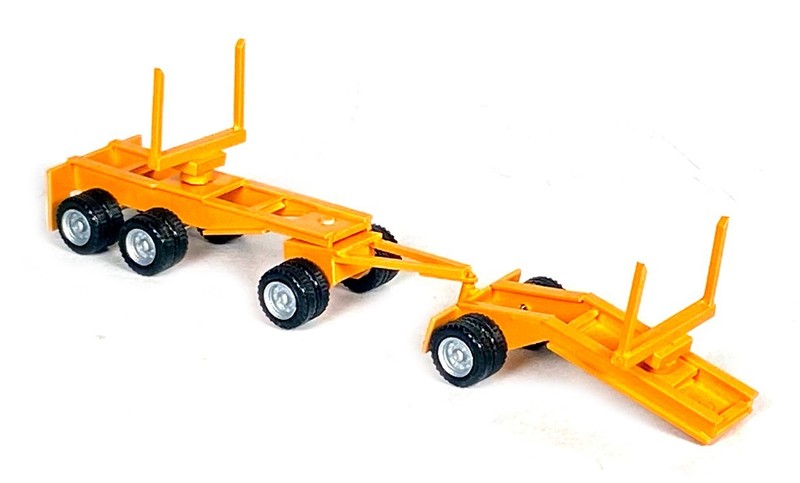 HO 1:87 CUSTOM-BUILT --- HERPA-STYLE 4-AXLE LOG TRAILER --- NEW