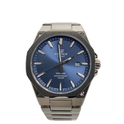 CASIO quartz watch EDIFICE analog stainless steel BLU SLV