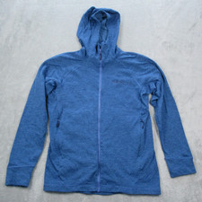 Rab Fleece Hoodie Jacket Men  s Large Fits Small Full Zip Thermal Blue READ