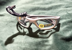 Kids Liberty Sport Silver Wrap Sports Protective Glasses Clear Impact Lens