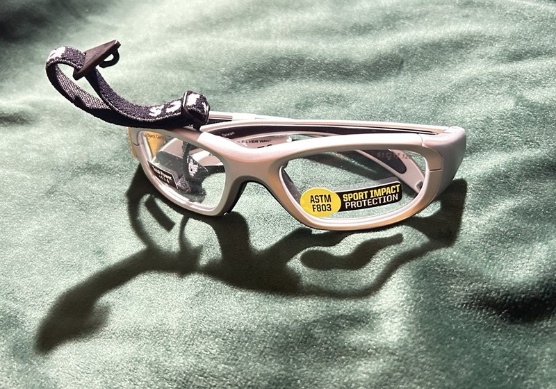 Kids Liberty Sport Silver Wrap Sports Protective Glasses Clear Impact Lens
