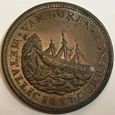 HT-69 Low 44 Very Nice UNC - I take Responsibility / Van Buren Metallic Currency