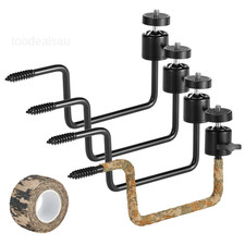 Trail Camera Mount, 4-Pack 360 Tree Bracket, 1/4in Thread, 4 Packs Camouflage