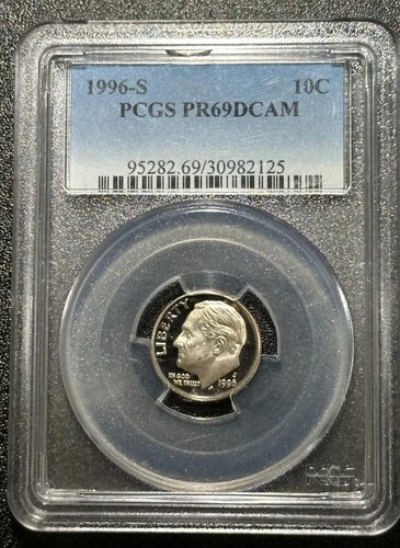 1996-S Roosevelt Dime Proof — photo from the most recent tracked eBay sale
