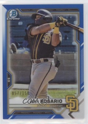 2021 Bowman Draft Chrome Blue Refractor 57/150 Eguy Rosario #BDC-33 0l0m