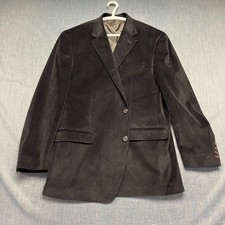 Chaps Men's Blazer Size 46 R Black 2-Button Textured Sport Coat Casual Party
