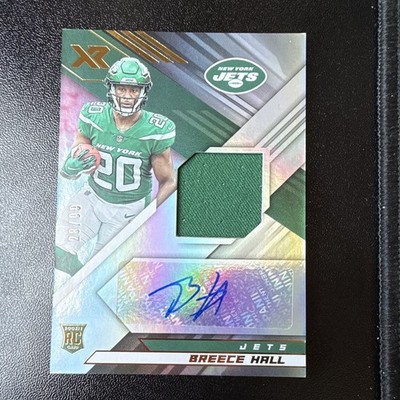 Panini XR 2022 Rookie Swatch Autographs Breece Hall RPA #RSA-BH /99 Jets