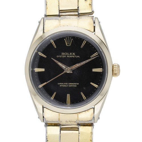 Rolex Oyster Perpetual  1024 with 34mm Gold Plated case and Black dial. Good ...