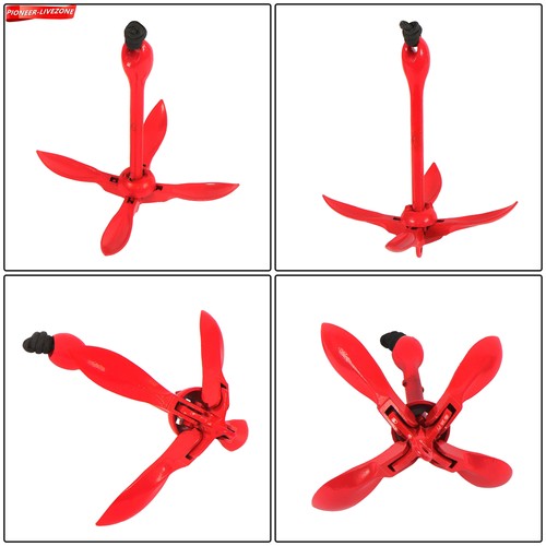Folding Anchor Set 1PC Red 0.7KG/1.5KG/2.5KG/3.2KG For Grapnel Boat Marine Kayak - 第 7/19 張圖片