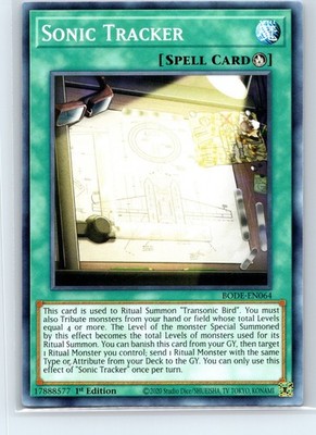 Sonic Tracker Common Burst of Destiny 1st Edition BODE-EN064 Yugioh NM
