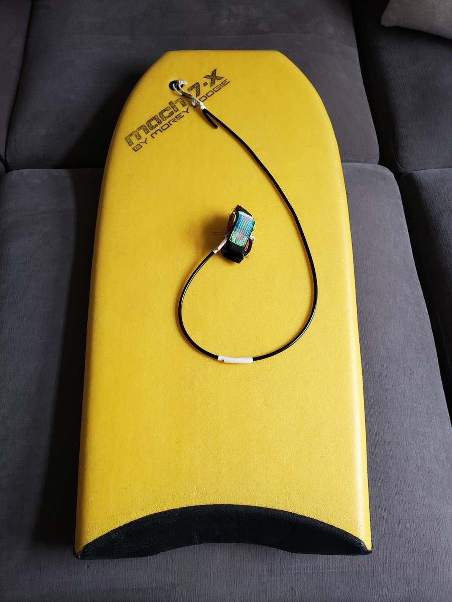 【175㎝】U.S.A ヴィンテージ 看板 Genuine RUBEROID Vintage Morey Boogie Mach 7-X Boggie Board Yellow Orange Bottom