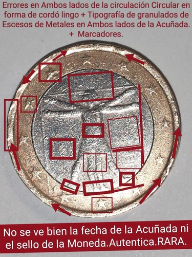 moneda de 1 euro.Sin Fecha.Visible.Autentica.ERRRS.EBC PROOF.Italia. - Imagen 2 de 23