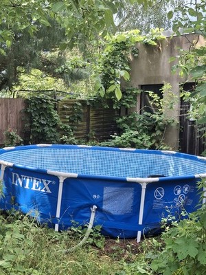 Intex Metal Frame Pool rund Metallrahmen 305x76 cm Blau/Weiß 4485 L 28208