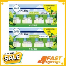 ( 2 Pack ) Febreze Plug In Air Freshener Scented Oil Refill Gain, 4 Count