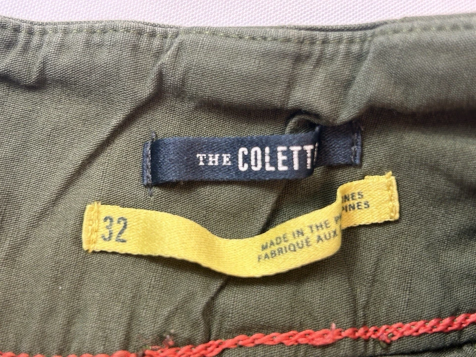 Pantalones cortos de pierna ancha MaEve by Anthropologie The Colette para mujer 32 lino verde Foto 4 de 4