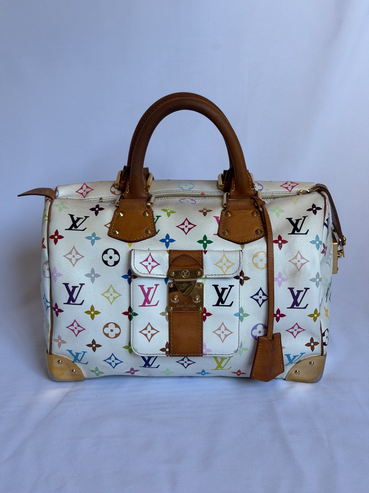 Louis Vuitton X Takashi Murakami Speedy 30 in Multicolour Monogram