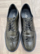 Hogan scarpe derby stringate uomo n. 43.5  francesina verde militare