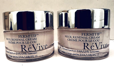 REVIVE FERMITIF NECK RENEWAL CREAM SPF 15 2 x .50 oz / 15ml - 1 oz. / 30ml NEW