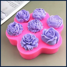 Peony Rose Shape Silicone 3D Cake Mold Fondant Soap Cupcake Chocolate Molds