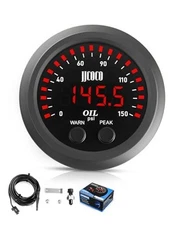 150PSI Oil Pressure Gauge Kit with 1/8NPT Electronic Sensor & Mounting Bracket 