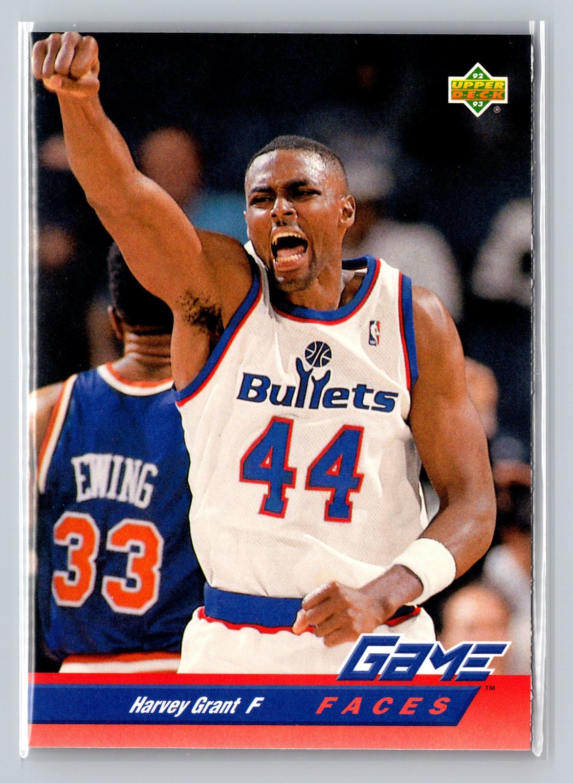 1992-93 Upper Deck Game Faces HARVEY GRANT #487 Washington Bullets NBA