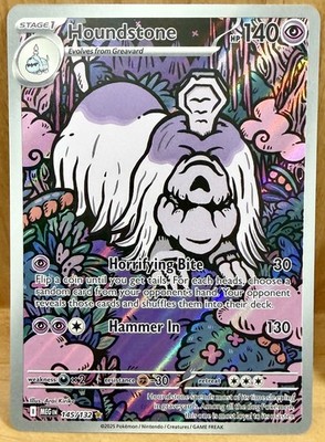 Houndstone 145/132 ME:01 Mega Evolution Illustration Rare Full Art Pokemon TCG