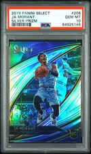 2019 PANINI SELECT SILVER PRIZM #208 JA MORANT PSA 10