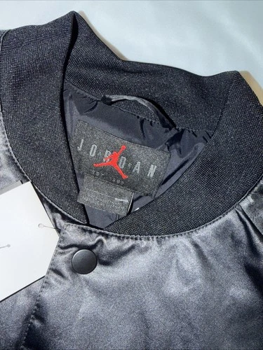 $150 Nike Air Jordan Bomber Jacket IF1947‑010 Men’s Sz L Black Lifestyle image 11