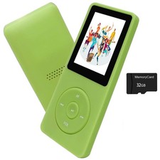 MP3 Player 32GB with Speaker Earphone Portable Mini Green Music
