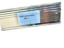 Gold Metal Desk Name Plate Holders - Office Workspace 10x2in New Lot 4