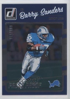 2016 Donruss Press Proof Silver /100 Barry Sanders #103 HOF h3a