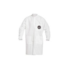 DUPONT PB219SWH2X003000 Lab Coat,2XL,White,ProShield R ,PK30 485D62