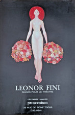 LEONOR FINI - CARTEL DE EXPOSICIÓN ORIGINAL - PROSCENIUM PARIS - RARO - AÑOS 70